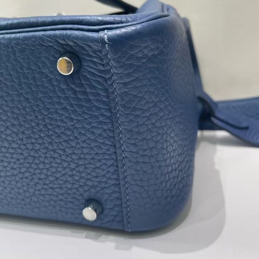 🌈Hermes💙Mini Lindy一代💙73寶石藍銀扣🌈98新🌟TC皮🌟已hold🌈-7