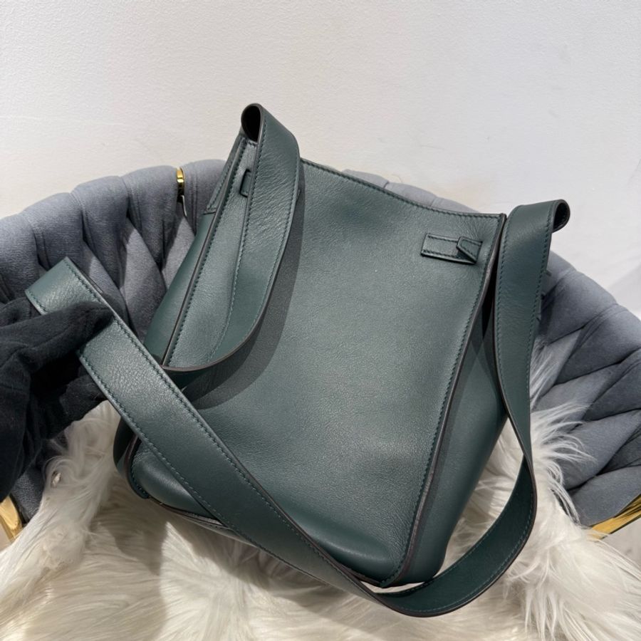 CELINE Big bag Nano Bucket 墨綠水桶包 肩背包-5