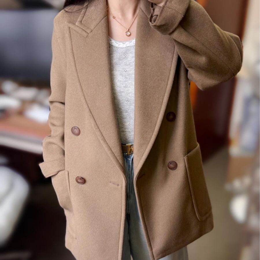 MaxMara -Deletta 003 榛子色 羊絨/羊毛大衣-6