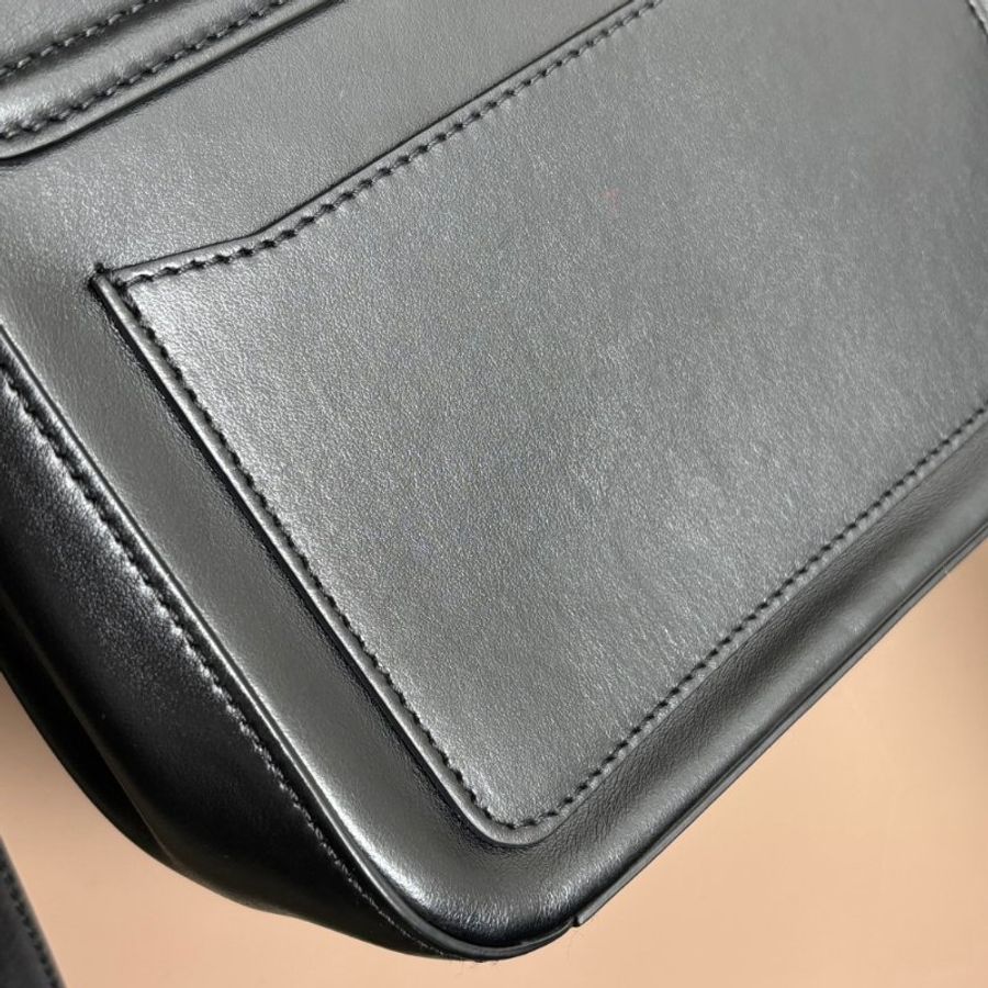 ::Chloe:: CHLOÉ C BAG 金屬C釦 黑色華面牛皮手提斜背包 側背包-23