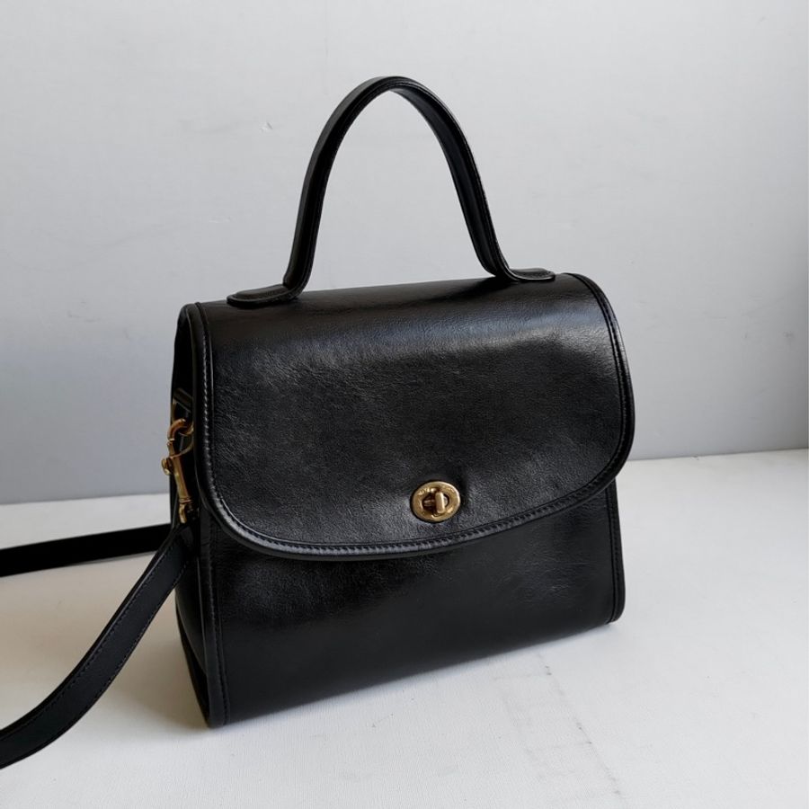 美製老品 #COACH 黑色梯形包 / 古典 / 老包 / VTG / 直男的小啞鈴-0