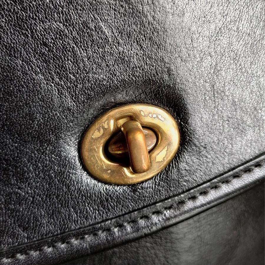 美製老品 #COACH 黑色梯形包 / 古典 / 老包 / VTG / 直男的小啞鈴-7