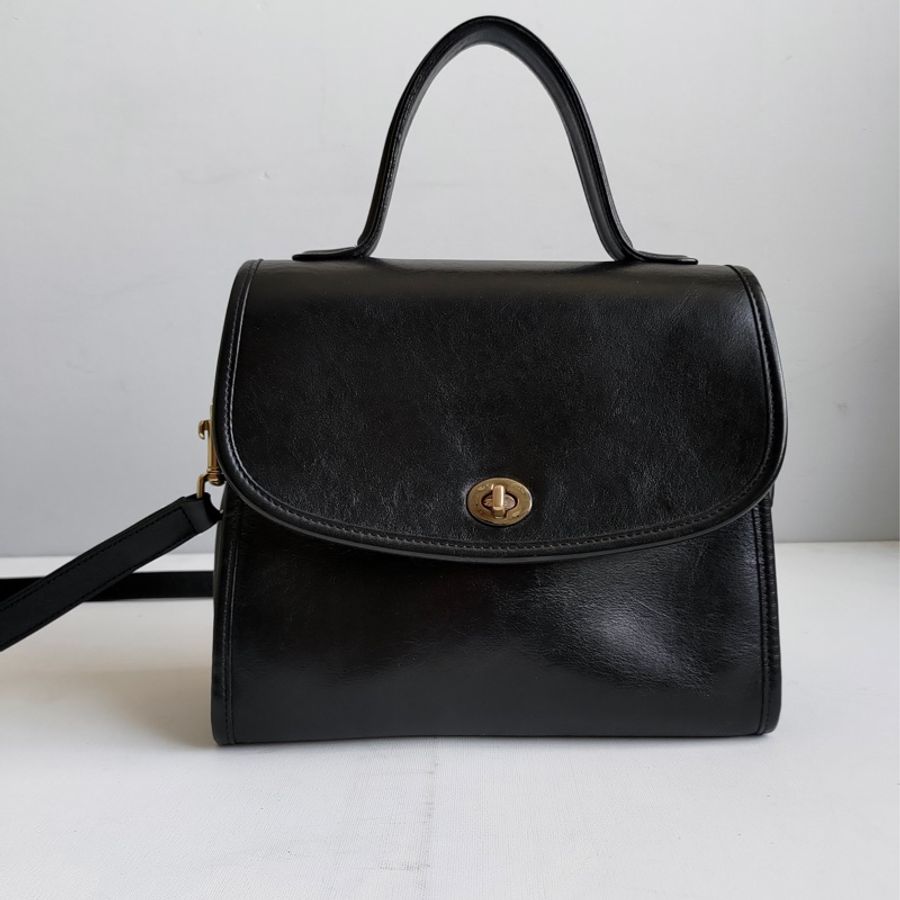 美製老品 #COACH 黑色梯形包 / 古典 / 老包 / VTG / 直男的小啞鈴-13