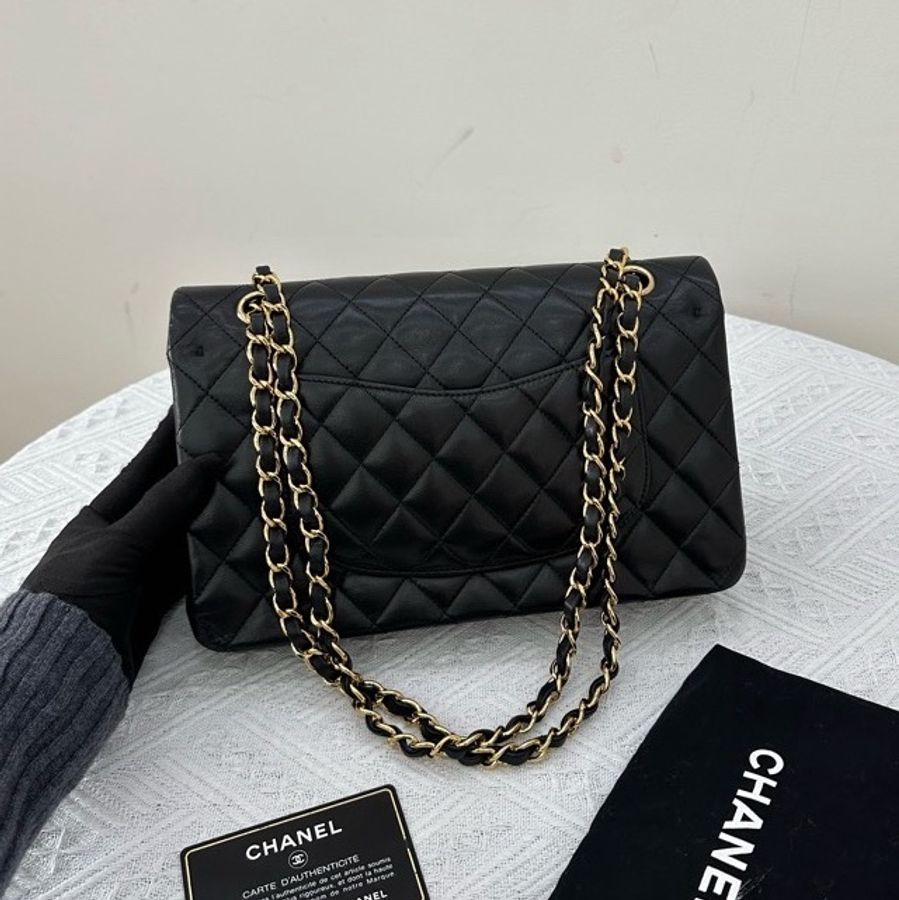 CHANEL CF黑金 羊皮 20K 附件:卡 塵袋-1