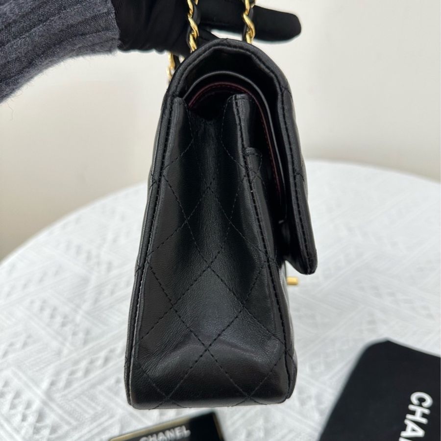 CHANEL CF黑金 羊皮 20K 附件:卡 塵袋-3