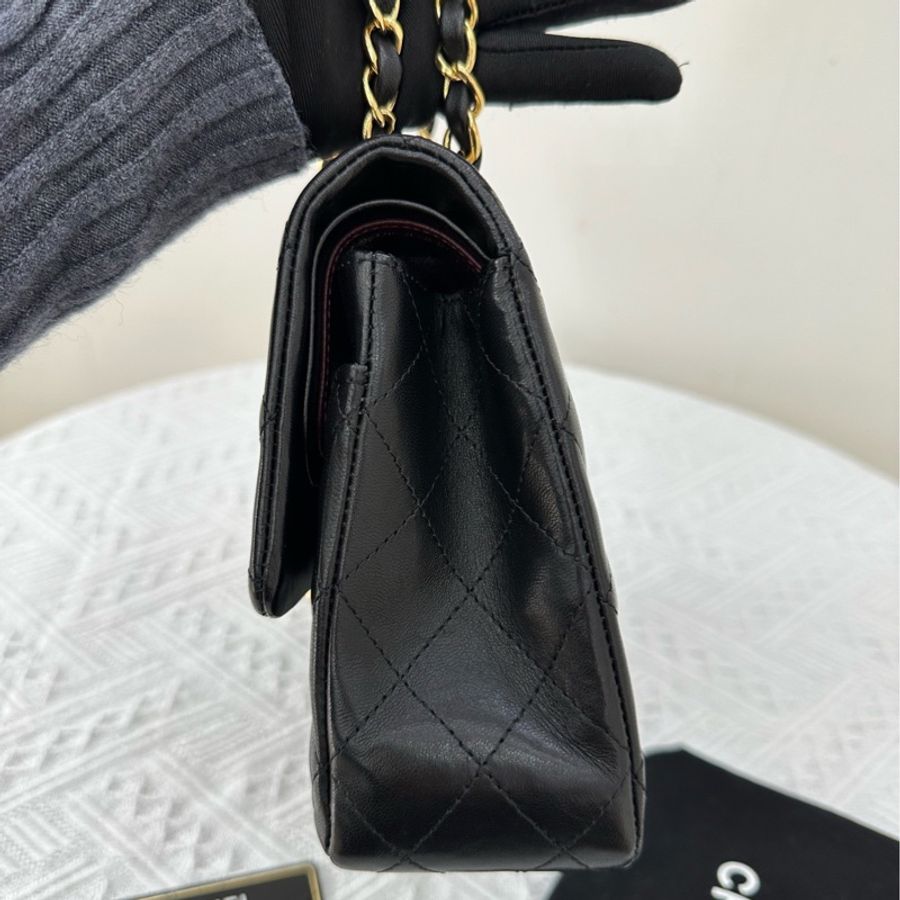 CHANEL CF黑金 羊皮 20K 附件:卡 塵袋-4