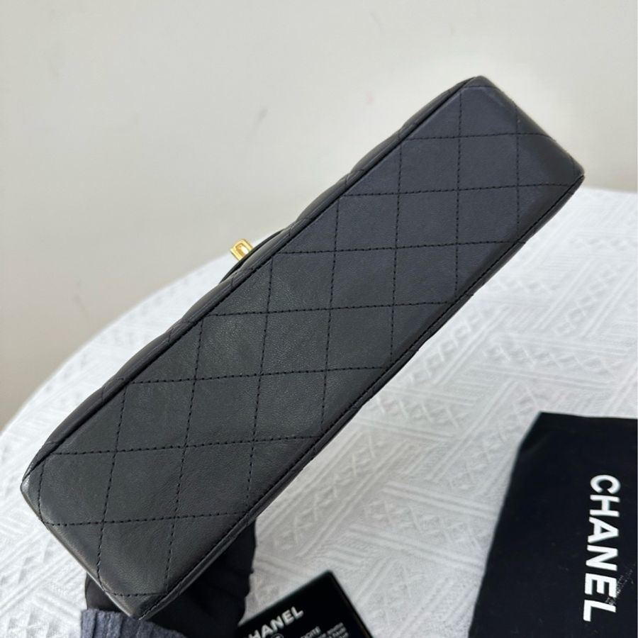 CHANEL CF黑金 羊皮 20K 附件:卡 塵袋-5