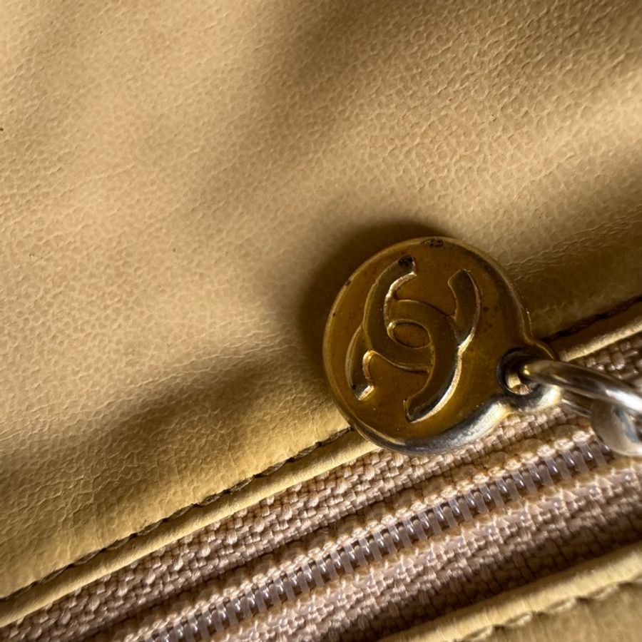 「出清優惠」Chanel 香奈兒 Vintage Chevron Caviar Tote 藍色-29