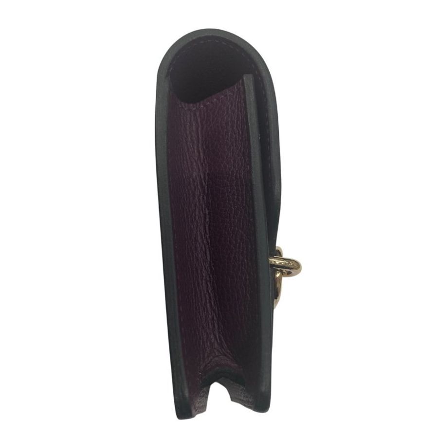 HERMES 愛馬仕 ROULIS SLIM 短夾 迷你腰包 皮革 紫色 金扣-3