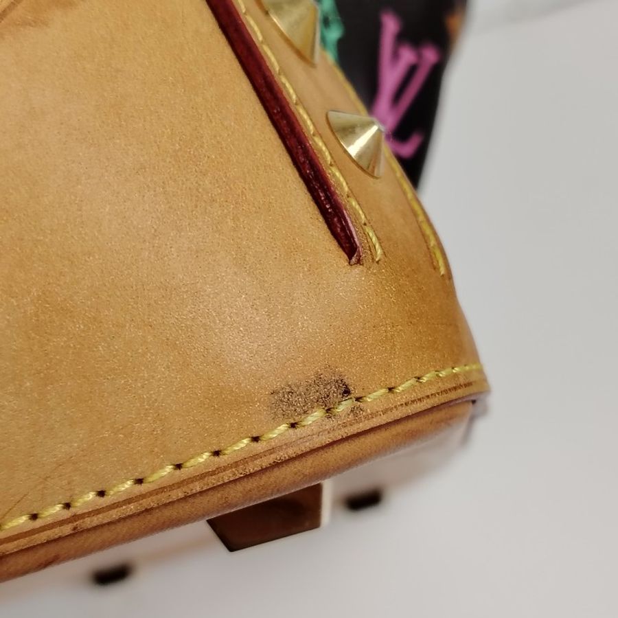 LV Sharleen 黑色拼多色 黑三彩 塗層帆布 小號-8
