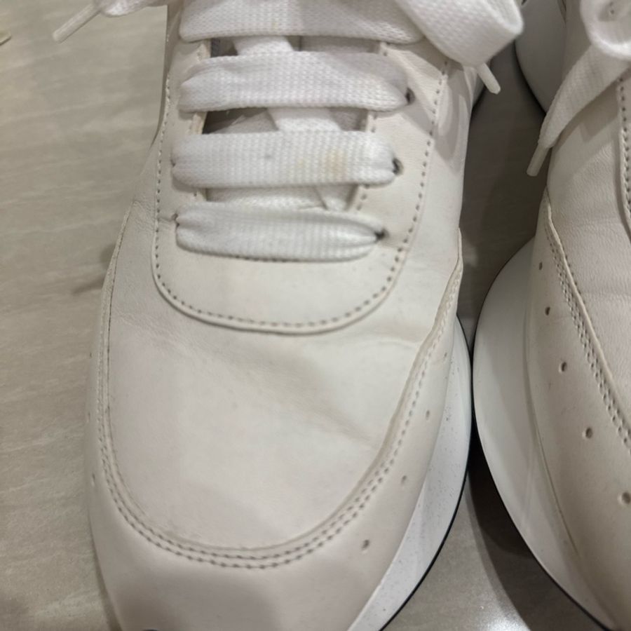 McQUEEN 羊皮小白鞋-16