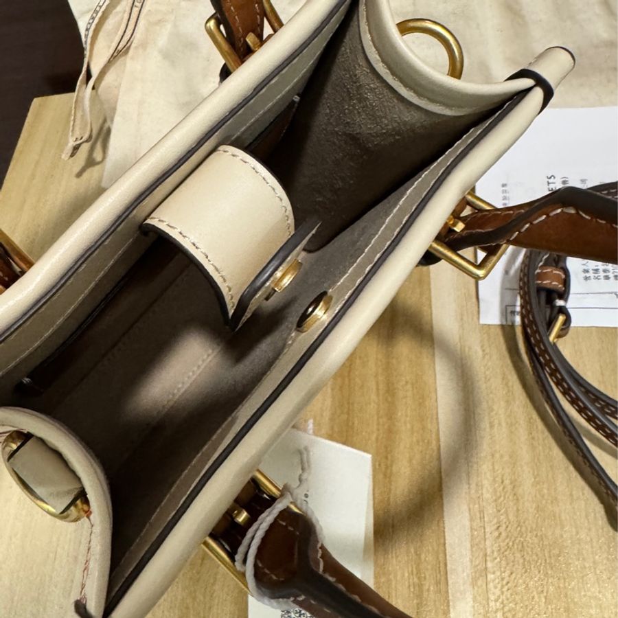 專櫃正品 TORY BURCH 白紅款 琴譜包 手機包 小方包-13