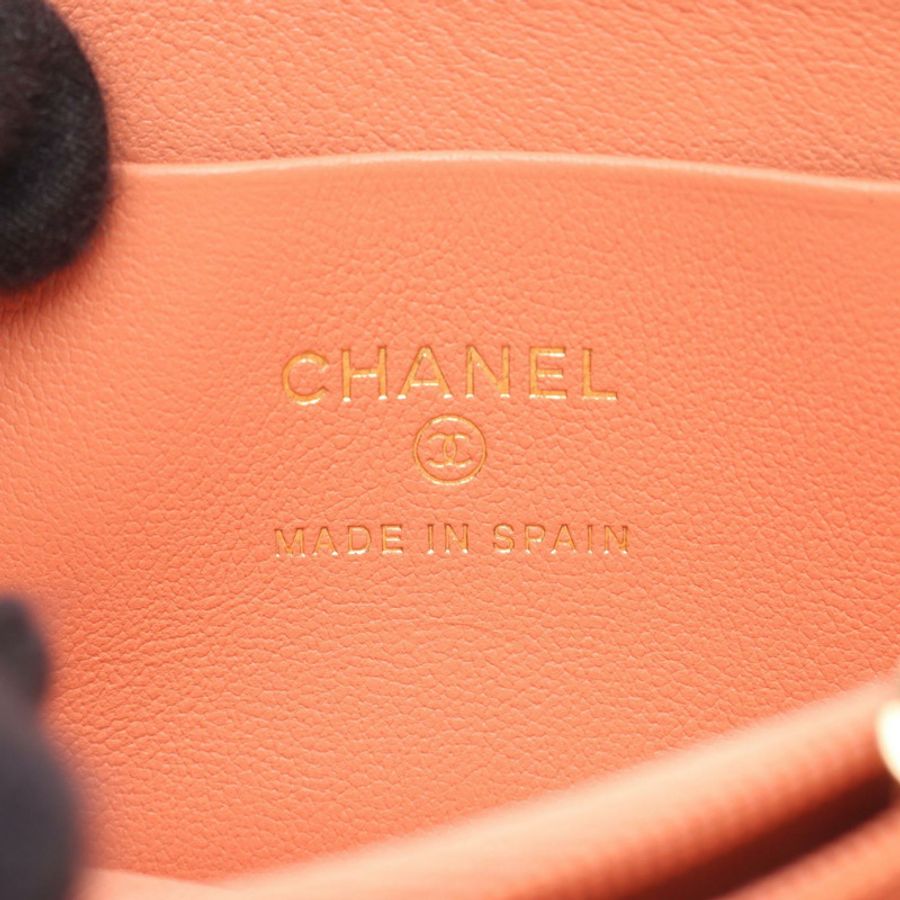 香奈兒 (CHANEL) 絎縫零錢包 羊皮 粉紅色 金扣 二手 女士-3
