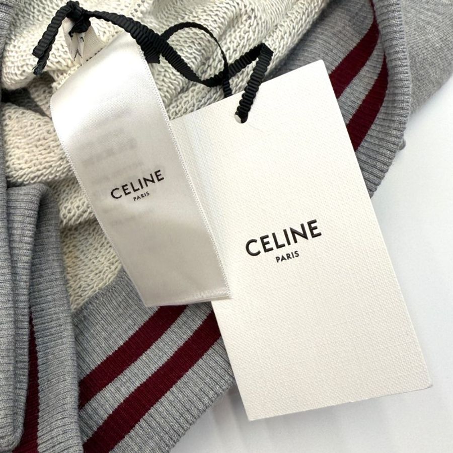 全新有吊牌 Celine外套 大C標誌Logo Jacket 100棉棒球服 灰色經典百搭款學院風 XS碼-6