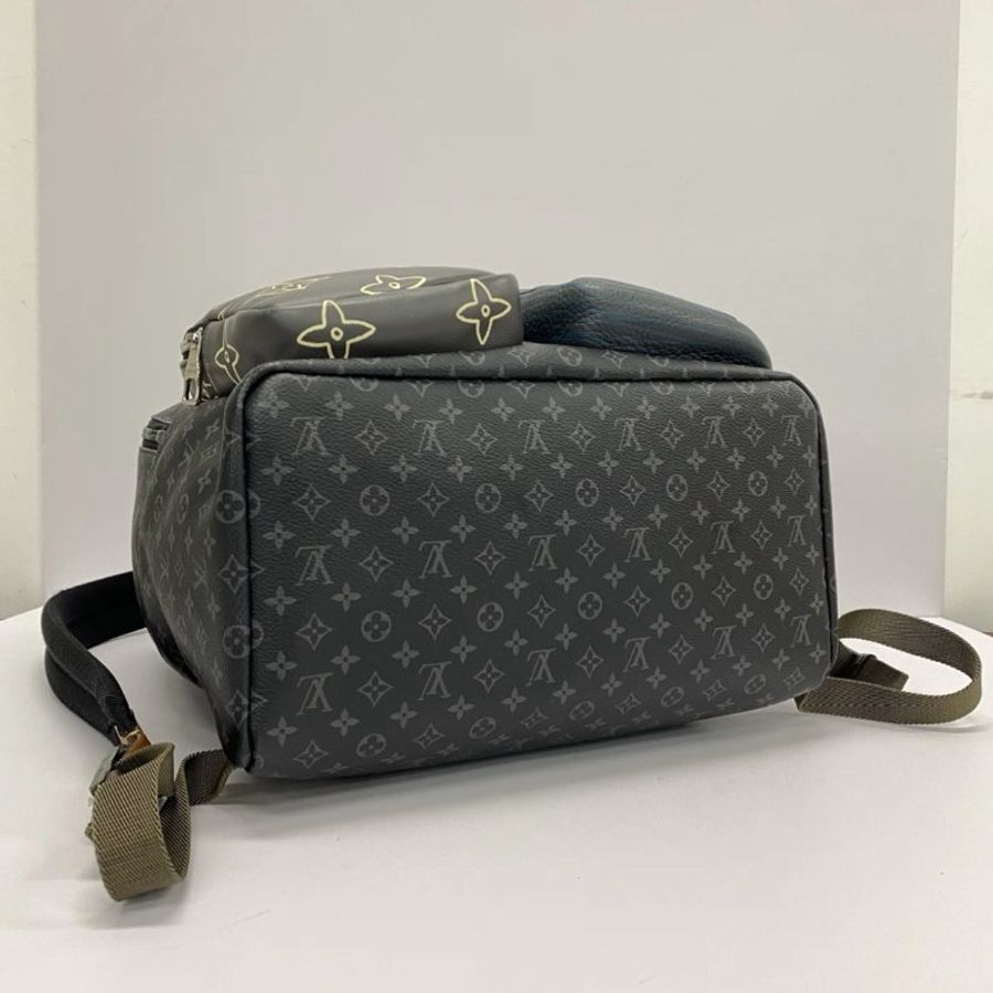 LV 黑色老花限量Multipocket系列後背包 30*40*15.5 99新配件塵袋-2