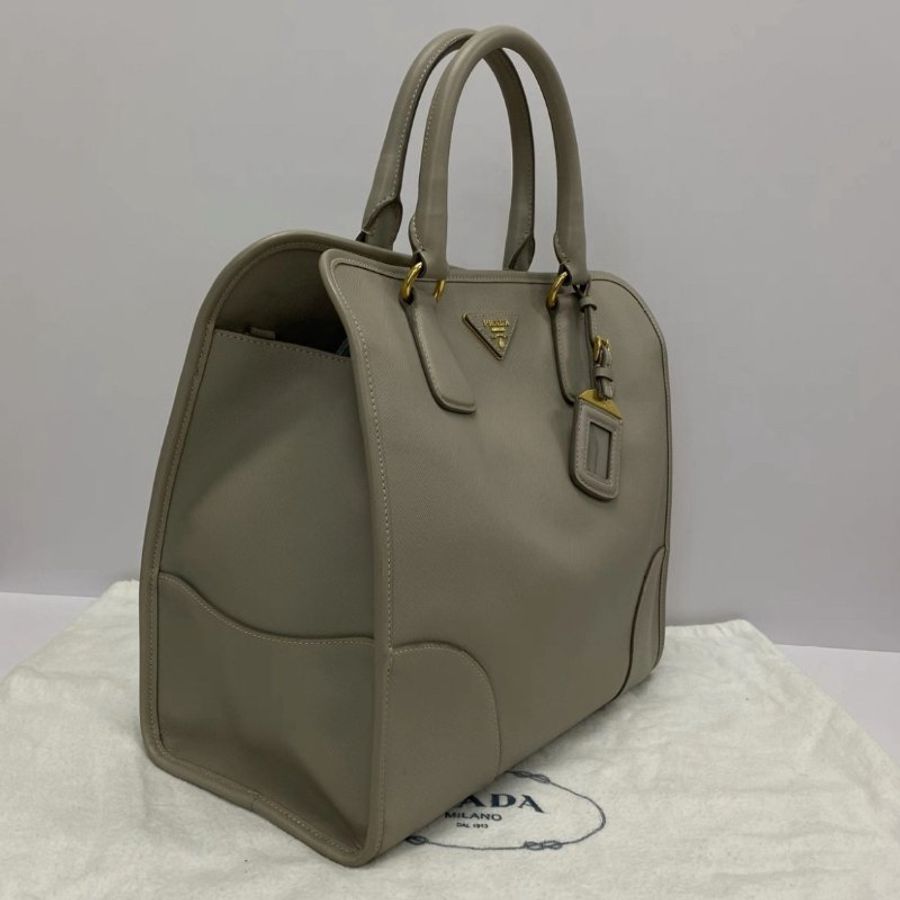PRADA 中古十字牛皮手提肩背斜背包 32.5*29.5*16 98新配件塵袋保卡-1
