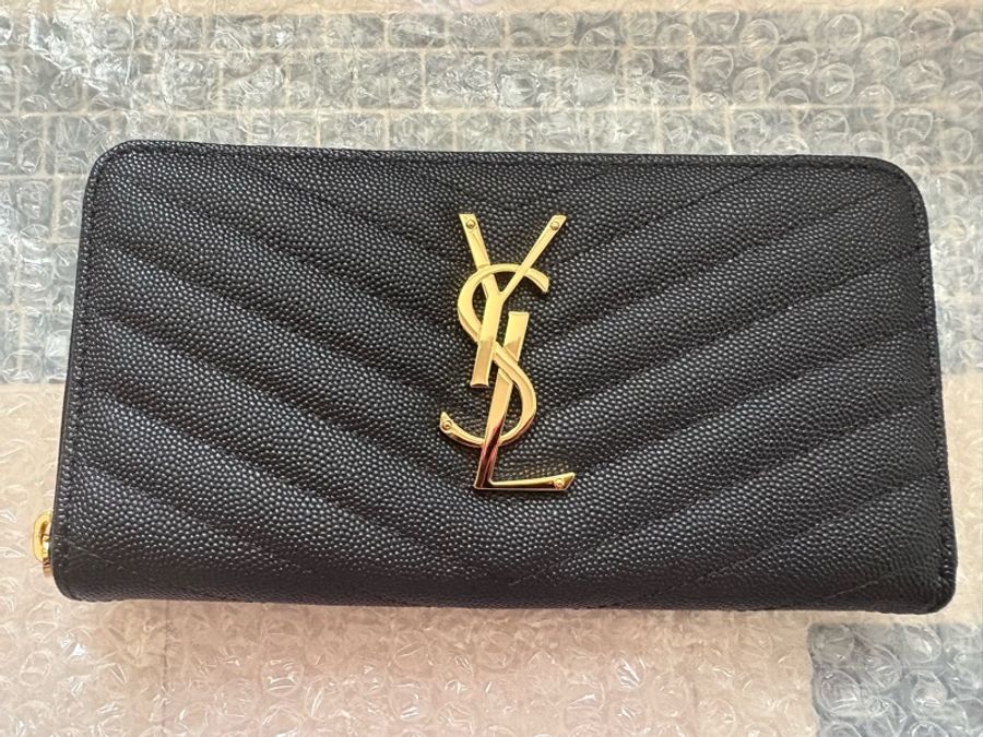MONOGRAM粒面壓紋皮革全拉鏈錢包-5