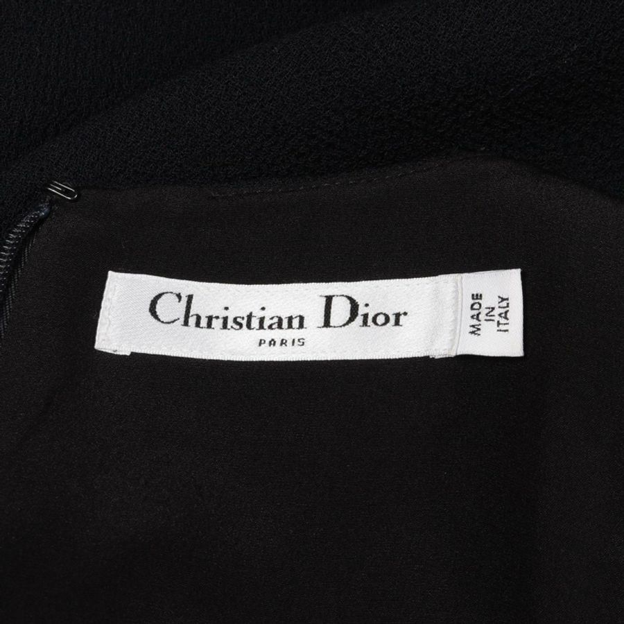 Christian Dior 洋裝 6E21683A1110 羊毛 海軍藍 #F36 二手女裝-2