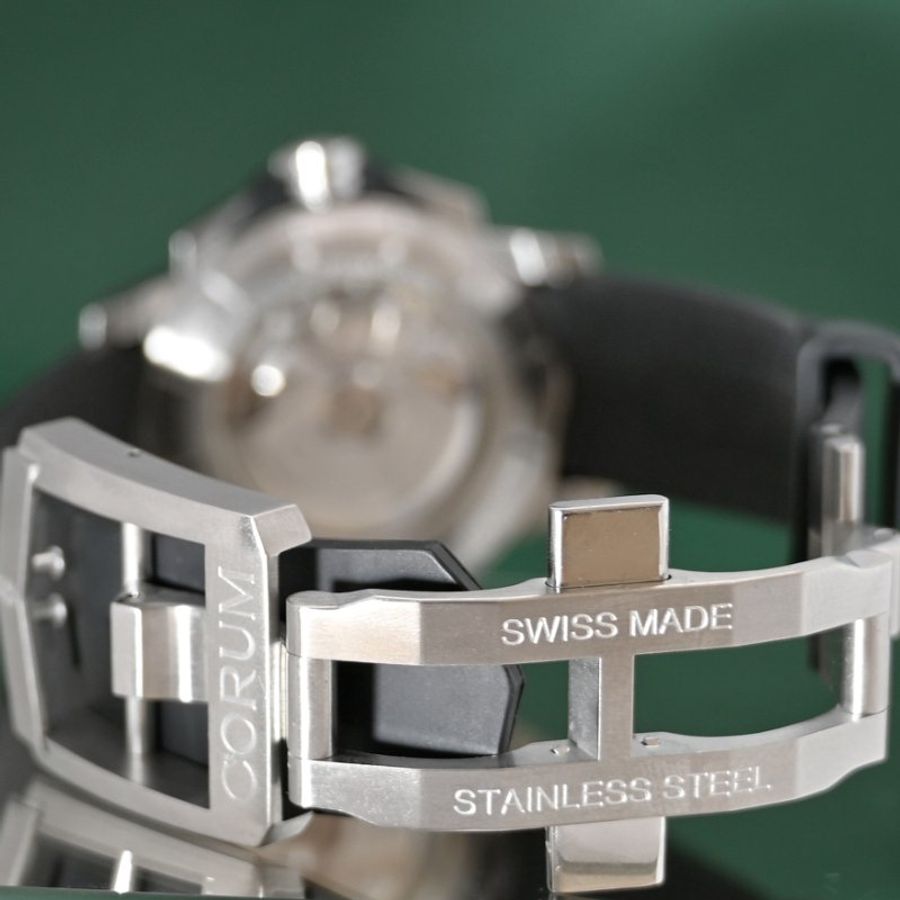 9成5新 CORUM 崑崙錶 ADMIRAL Admiral’s Cup Challenge 01.0071 Automatic Chronograph 43mm Date Black Dial Box&Papers (思英Ora)-3