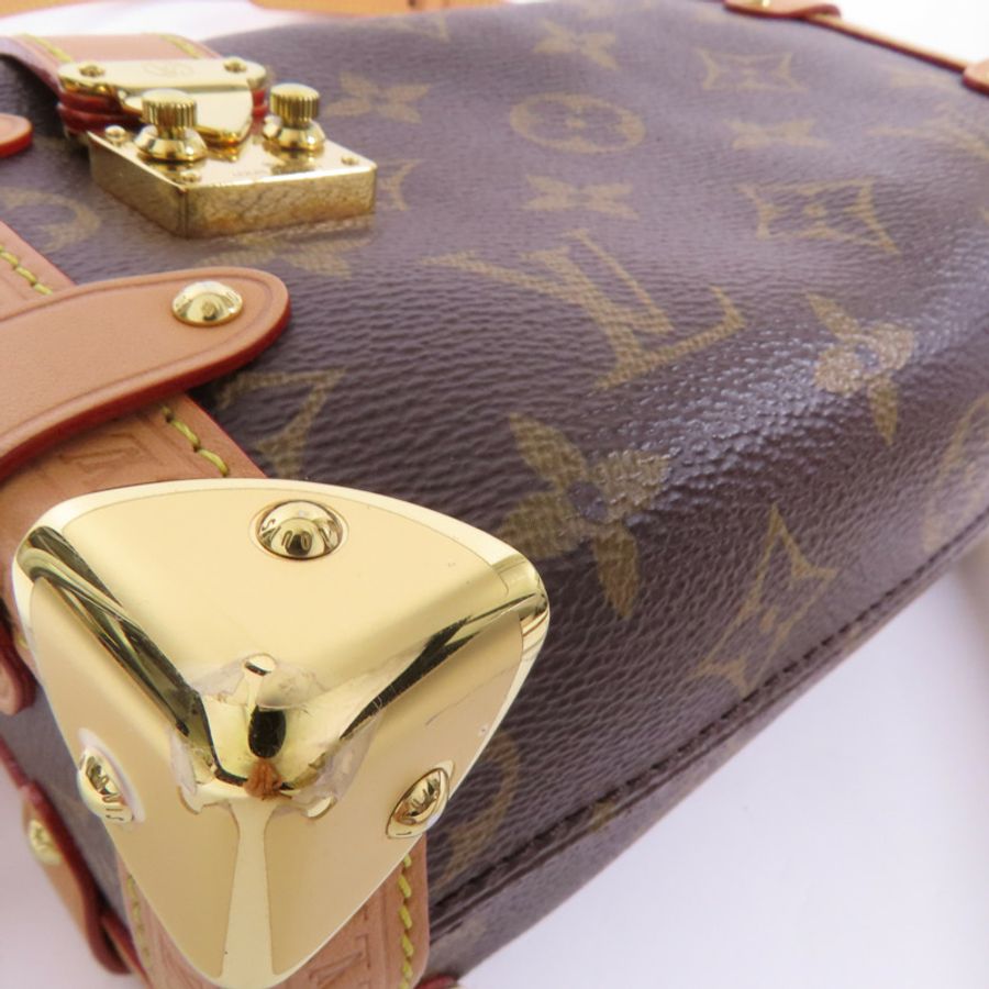 LOUIS VUITTON Monogram Side Trunk PM金扣手挽肩背兩用袋-5