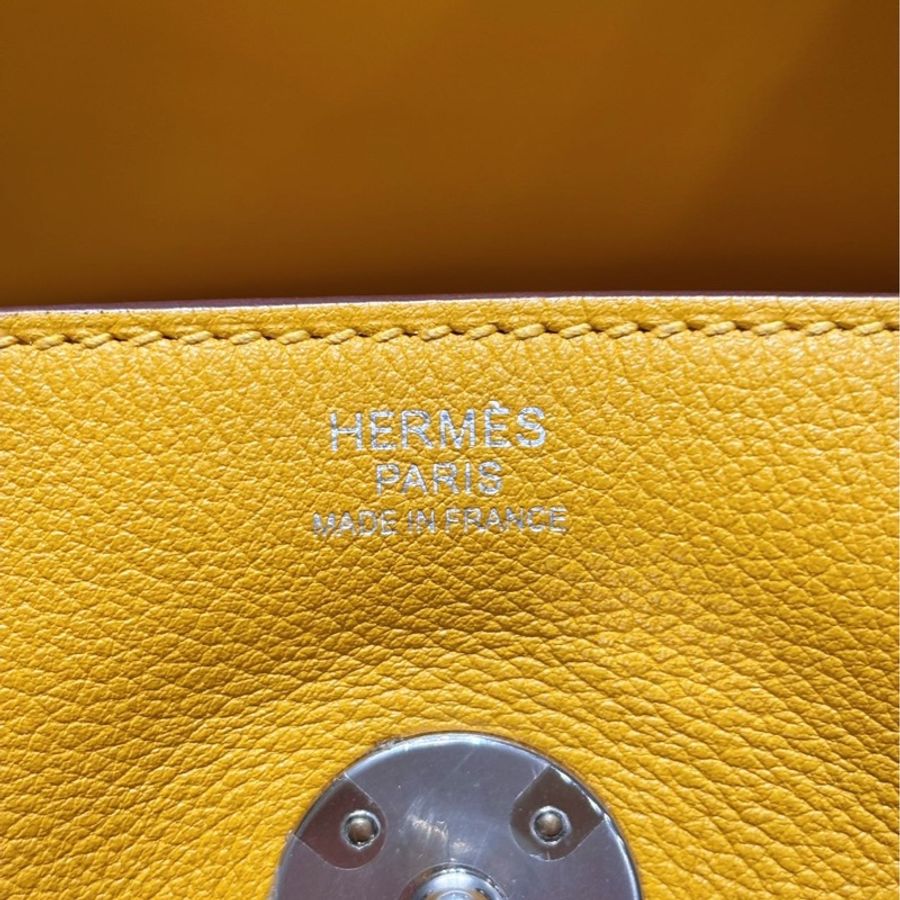 🌈Hermes💛Lindy 30💛琥珀黃銀扣🌟99.8新閑置🌟evercolor皮🌟-1