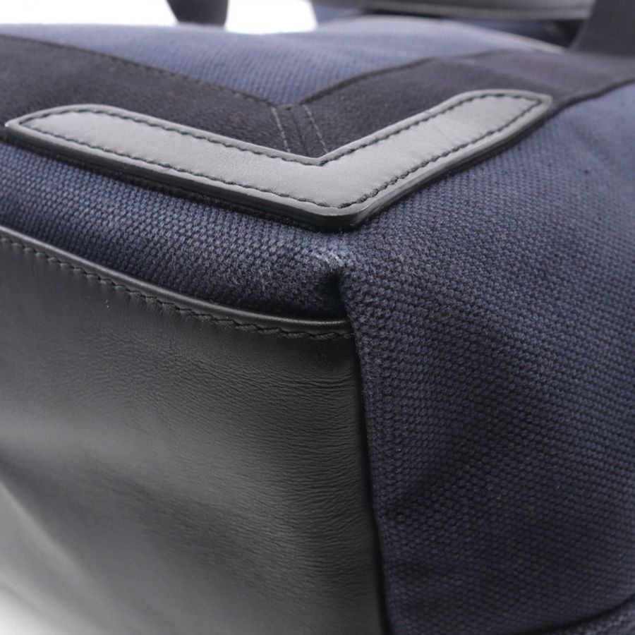 BALENCIAGA 海軍藍 CABAS S 手提包 339933 帆布皮革 海軍藍 黑色 二手 女士-5