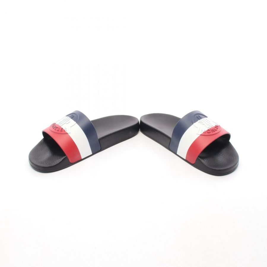 MONCLER BASILE 淋浴涼鞋 4C0002001A4999841 橡膠 海軍藍 紅色 全新 男款 41碼-2