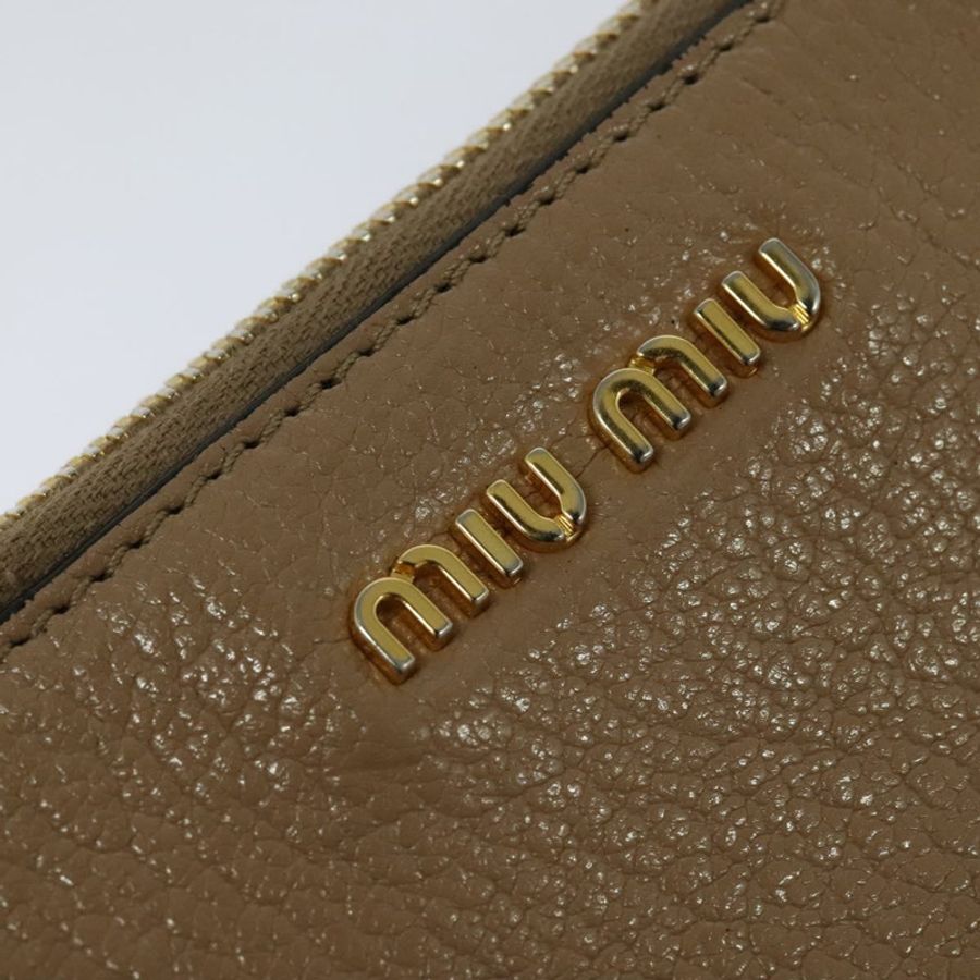 【日本直送】Miu Miu 鏈條單肩包 皮革 米色 金色 正品 138544-16