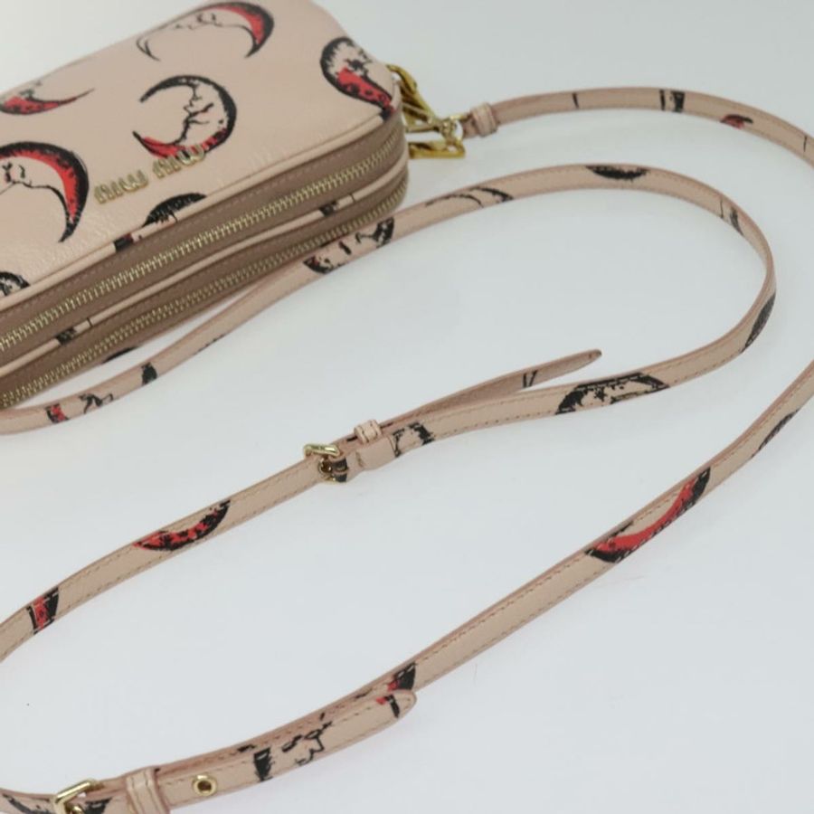 【日本直送】Miu Miu 粉紅金色皮革肩背包,正品編號 138543-6
