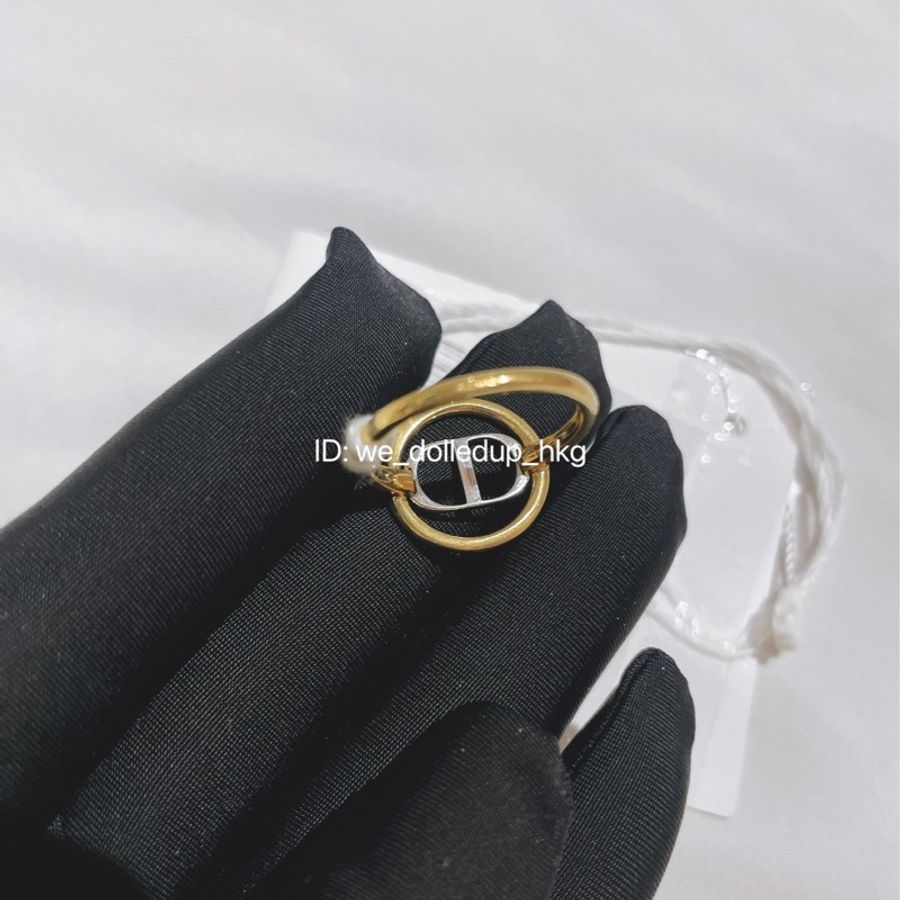 全新 Dior 金銀色介指 54size-4