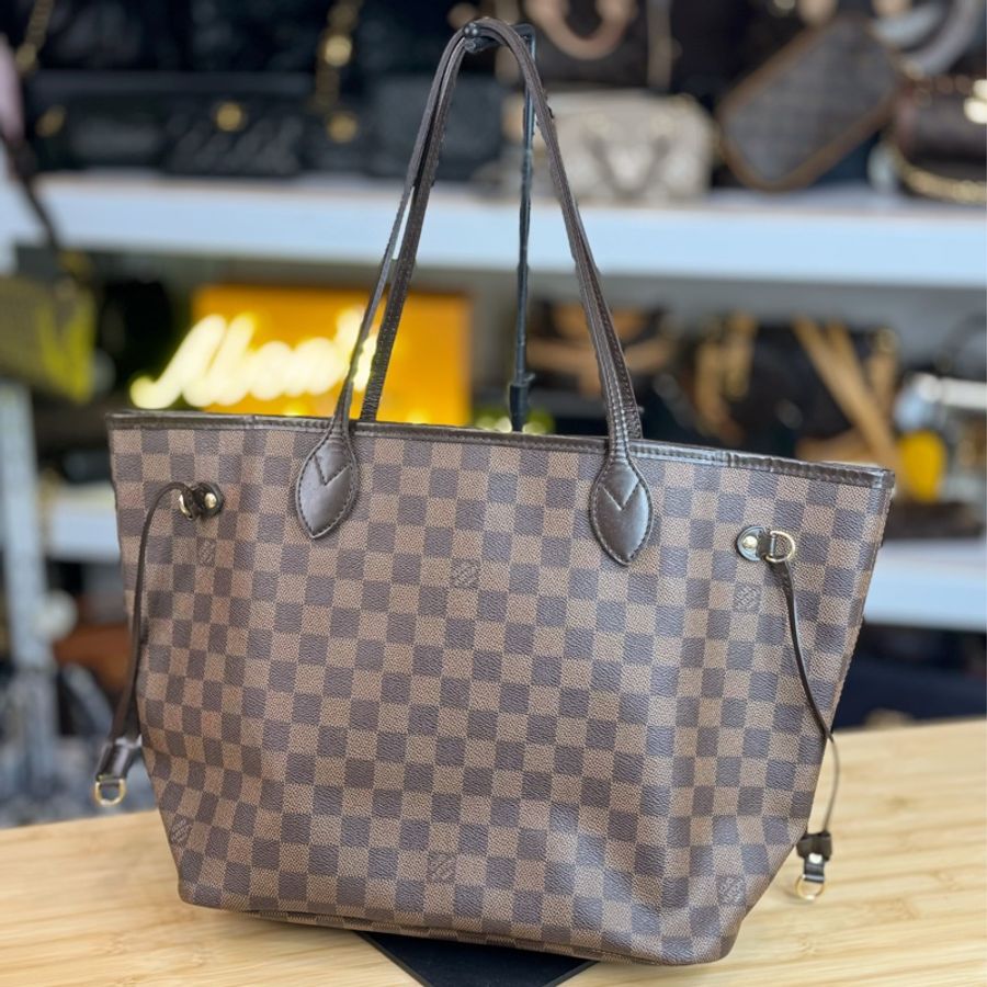 Louis Vuitton 棋盤格MM Neverfull托特包🖌️經典保值款-0
