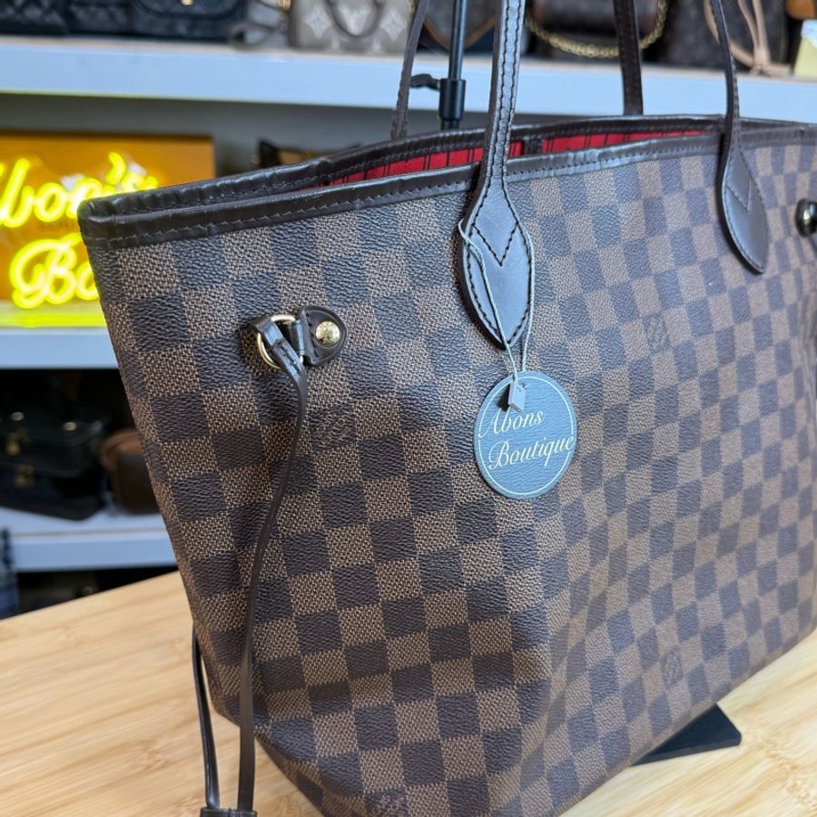 Louis Vuitton 棋盤格MM Neverfull托特包🖌️經典保值款-5