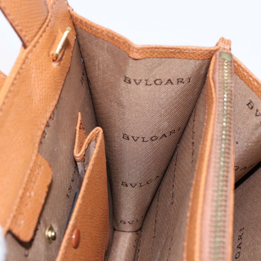 【日本直送】寶格麗(BVLGARI)棕色金色皮革手提包,正品編號138226-18