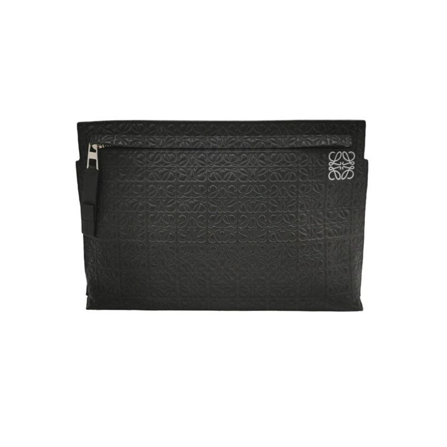 Loewe T Pouch 牛皮 Logo 壓花 手拿包-0