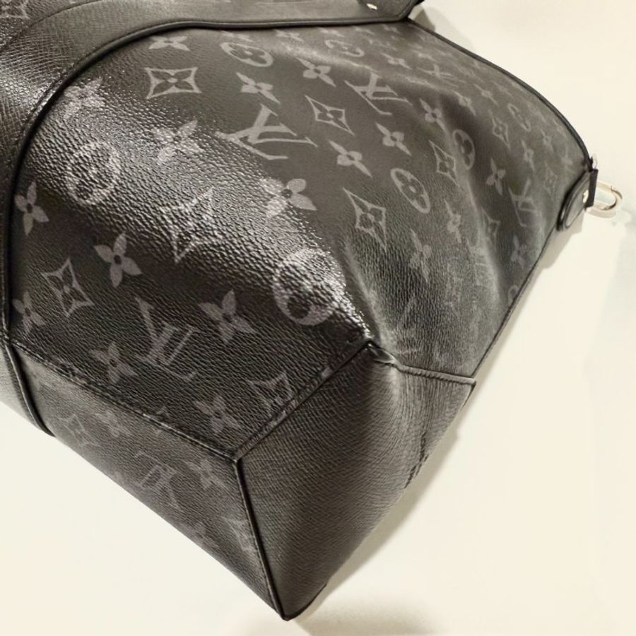 Louis Vuitton - 黑色老花WEEKEND Toteg手提肩背托特包-7