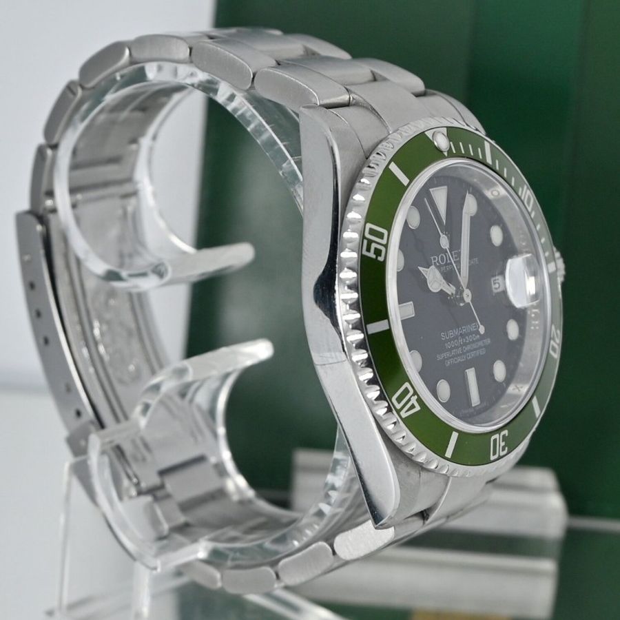 9成8新 Rolex Submariner 16610LV Date RRR Engraved 2023 Rolex Service Card Full Set (Ora思英)-4