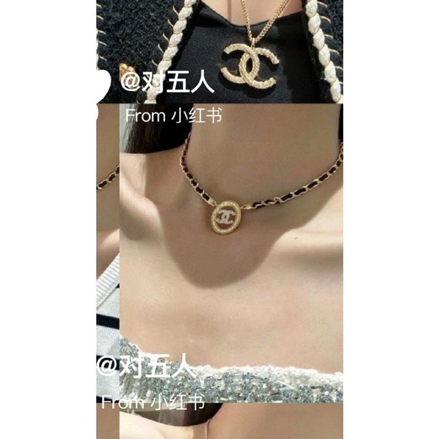 香奈兒chanel24a復古風 皮川鏈 金色項鍊 老錢風 🉑調節長度-5