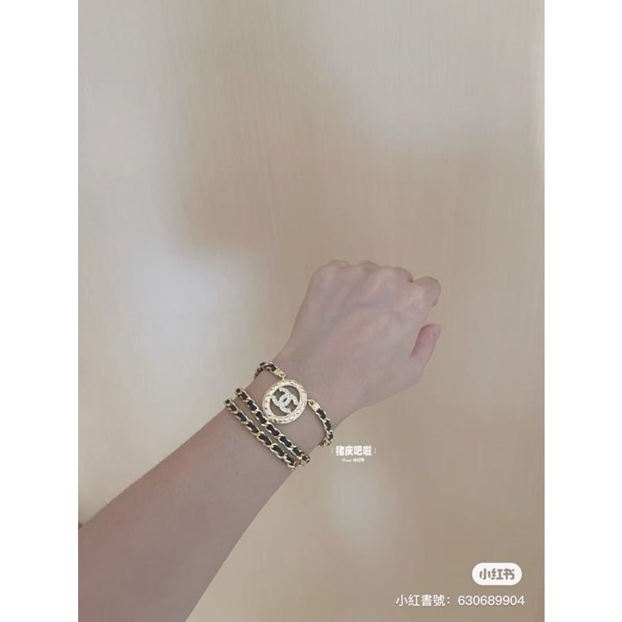 香奈兒chanel24a復古風 皮川鏈 金色項鍊 老錢風 🉑調節長度-6