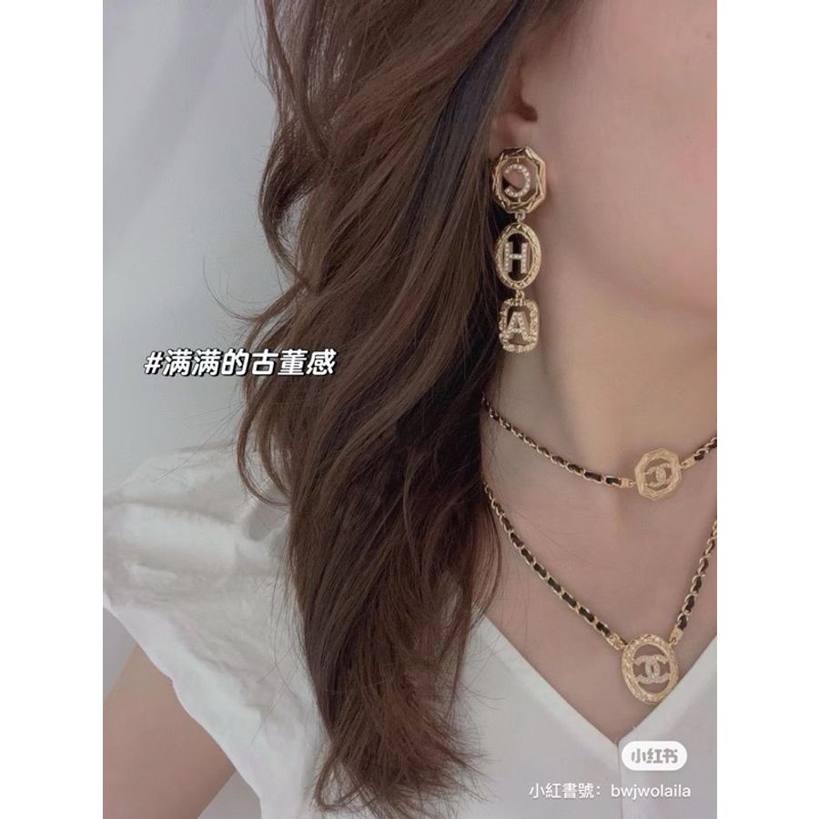 香奈兒chanel24a復古風 皮川鏈 金色項鍊 老錢風 🉑調節長度-7