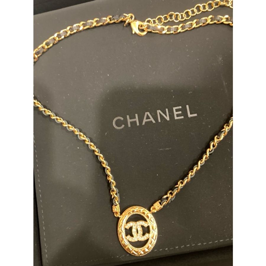 香奈兒chanel24a復古風 皮川鏈 金色項鍊 老錢風 🉑調節長度-9