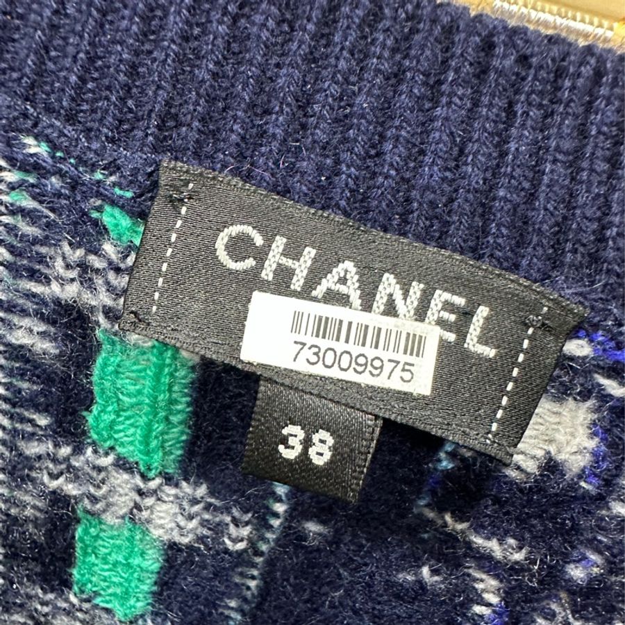 Chanel 21K彩色字母條紋針織毛衣 青春個性十足 38碼-2