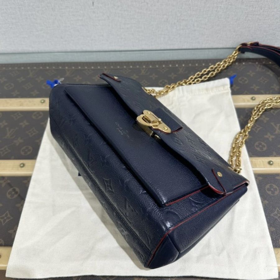 LV 金扣牛皮壓花vavin BB肩背斜背包25.5*15*8 98新配件盒子塵袋-2