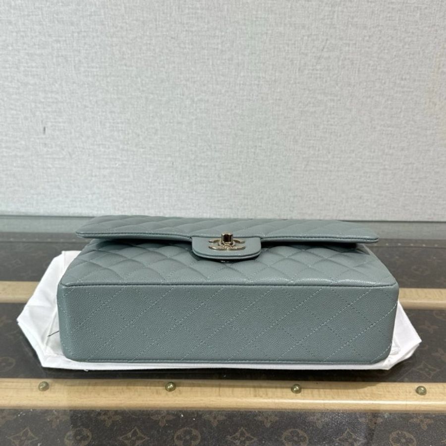 CHANEL綠金荔枝牛皮CF中號25*16*7 98新配件塵袋-3