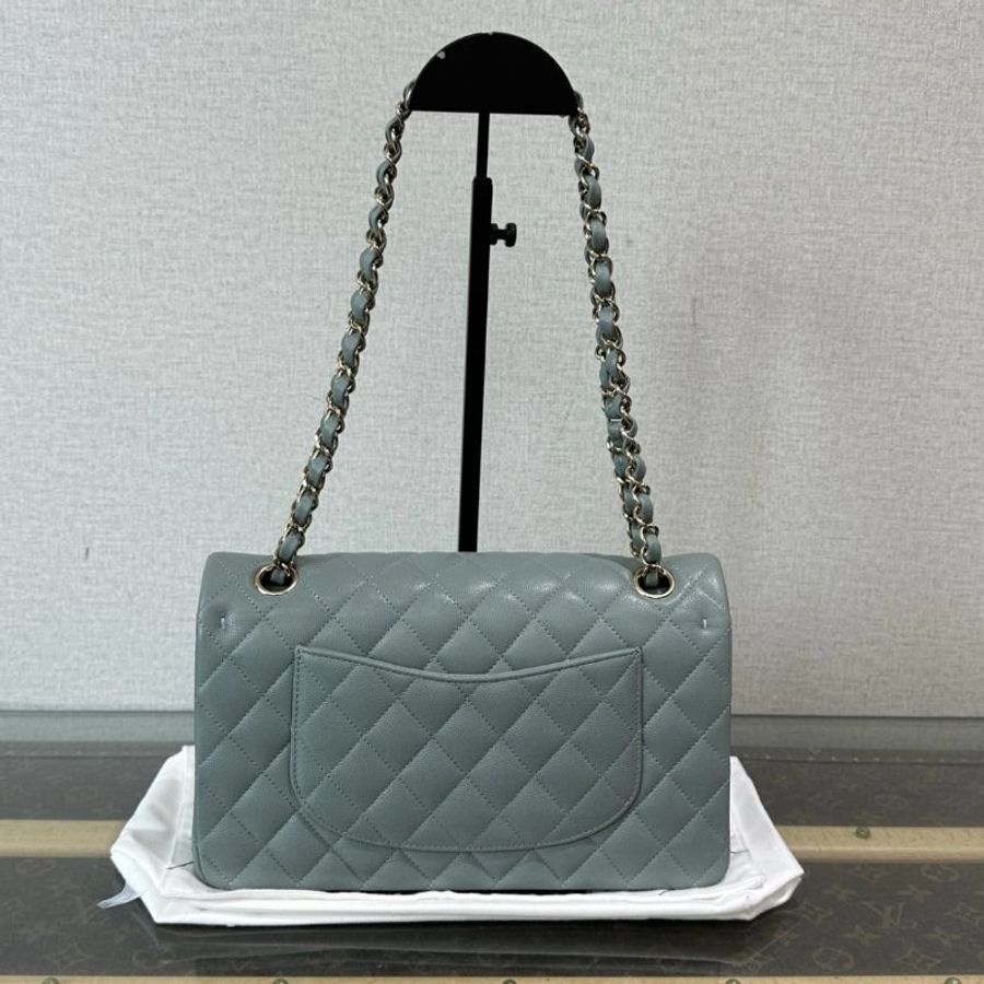 CHANEL綠金荔枝牛皮CF中號25*16*7 98新配件塵袋-5
