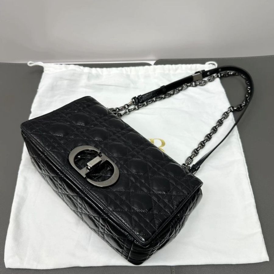 DIOR caro系列油蠟皮中號肩背斜背包25.5*15.5*8 99新配件塵袋-2