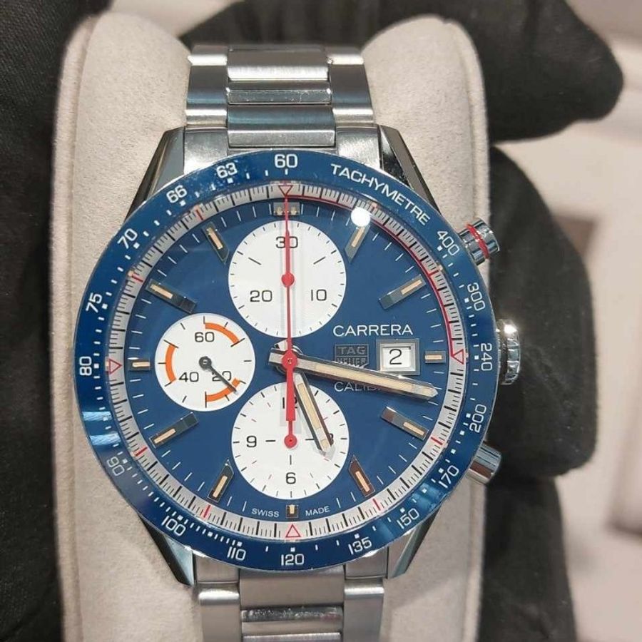 9成新 防水錶 TAG HEUER Carrera Chronograph Watch with Silver Steel Bracelet CV201AR.BA0715 (思英Vito)-2