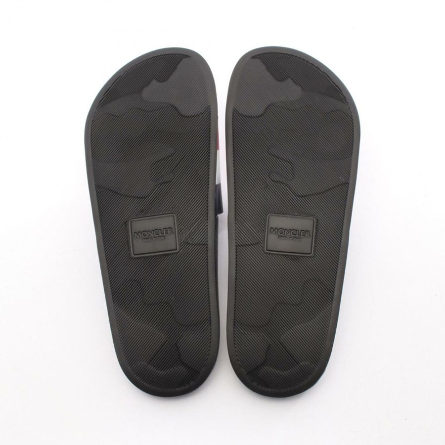 MONCLER BASILE 男士淋浴涼鞋 4C0002001A4999843 橡膠 海軍藍 白色 #43 全新-3