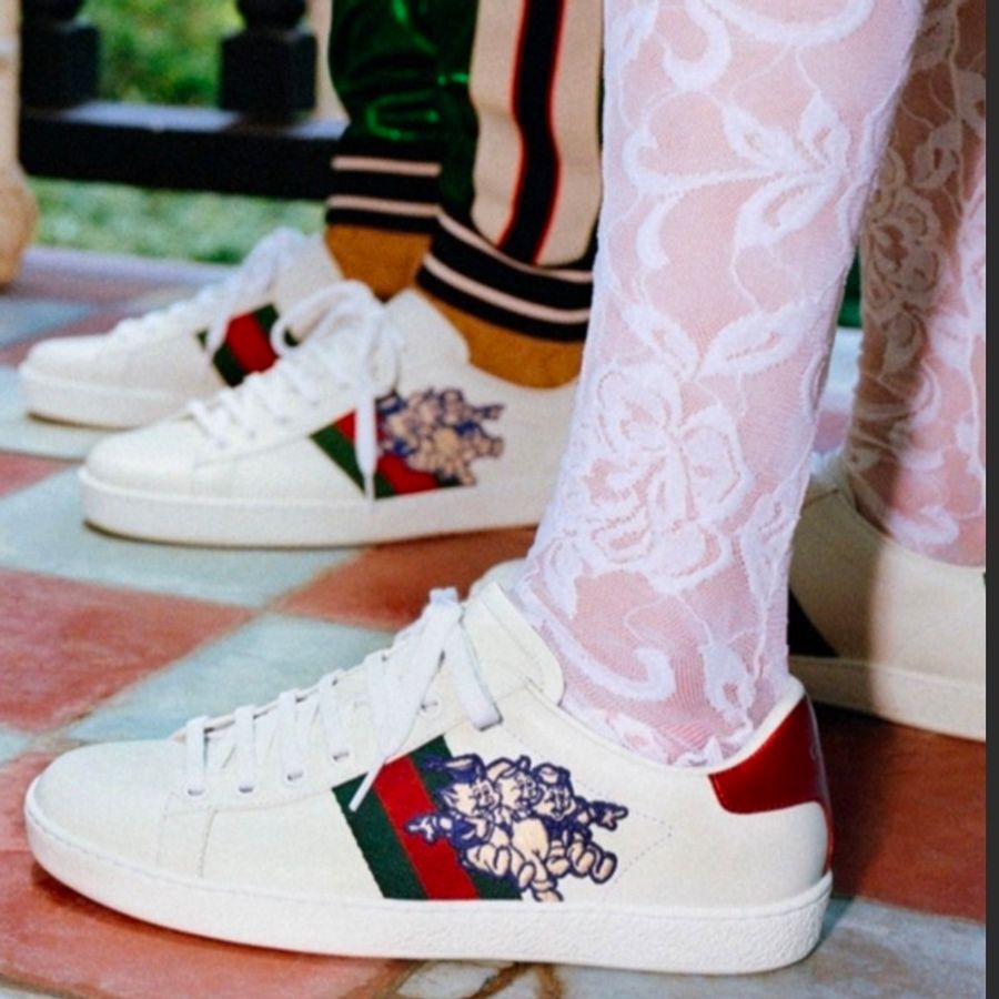 Gucci 迪士尼三隻小豬聯名款休閒鞋95成新37.5碼-22