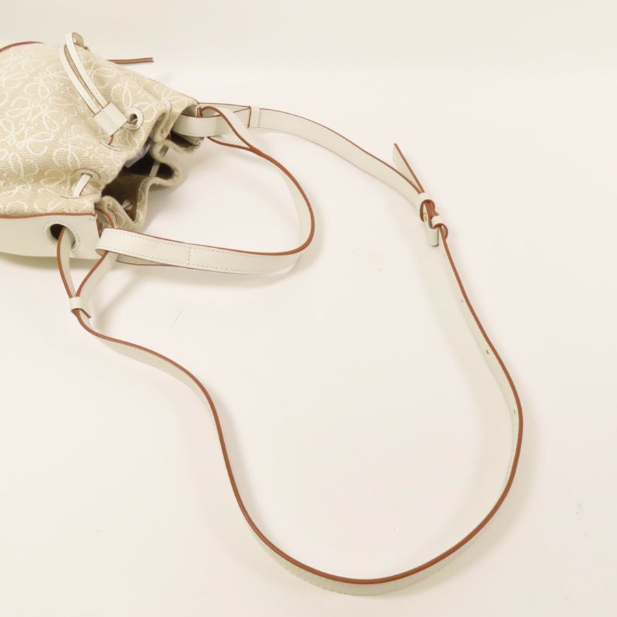 LOEWE 【激減優惠】帆布/牛皮皮革Balloon Anagram手挽肩背兩用袋-9