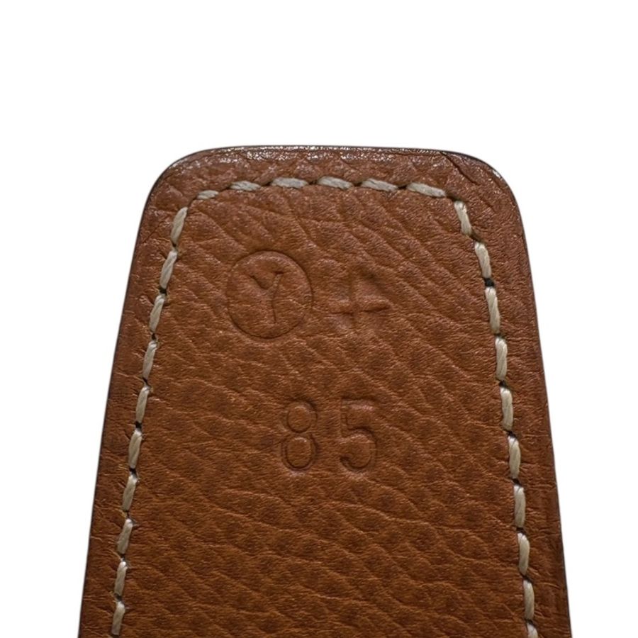 HERMES 愛馬仕 CONSTANCE H BELT 皮帶 EPSOM 金棕 金釦-6